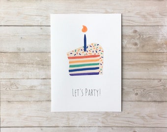 Birthday Cake Slice Card