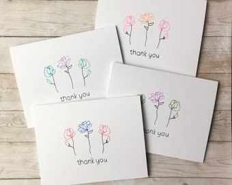 Floral Thank You Card Set