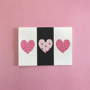 Vertical Stripe Valentine&#39;s Day Card