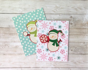 Snowman Set of 2 Note Card