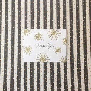 Gold Sparks Thank You Card