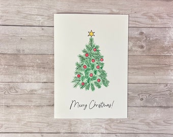 Traditional Christmas Tree Card