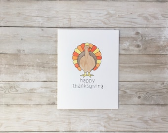 Happy Thanksgiving Turkey Notecard