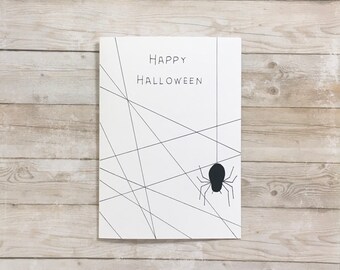 Spider Web Halloween Card