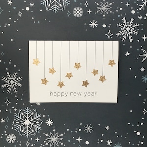 New Years Gold Stars Card