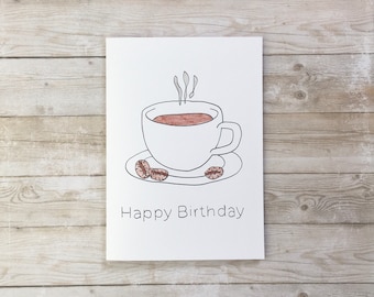 Coffee Cup Birthday Card