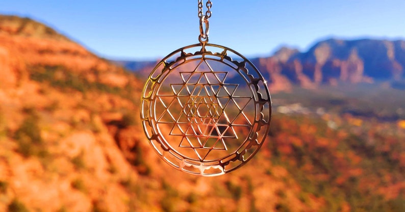Sri Yantra Sacred Geometry Pendant