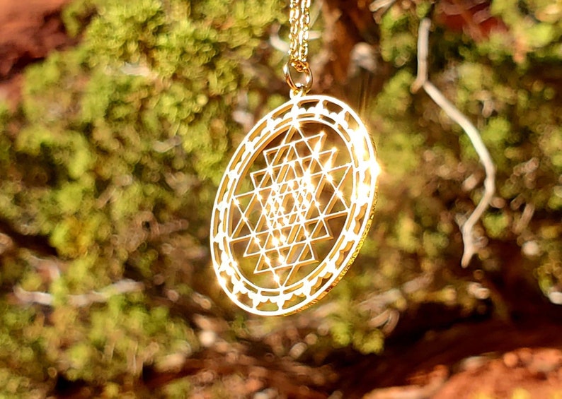 Sri Yantra Sacred Geometry Pendant