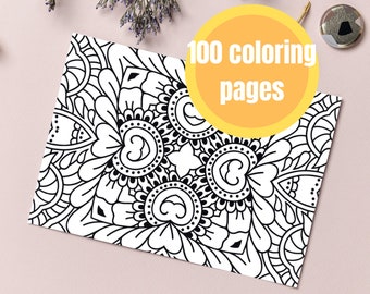 Mandala Coloring Book for Adults PDF 100 printable pages