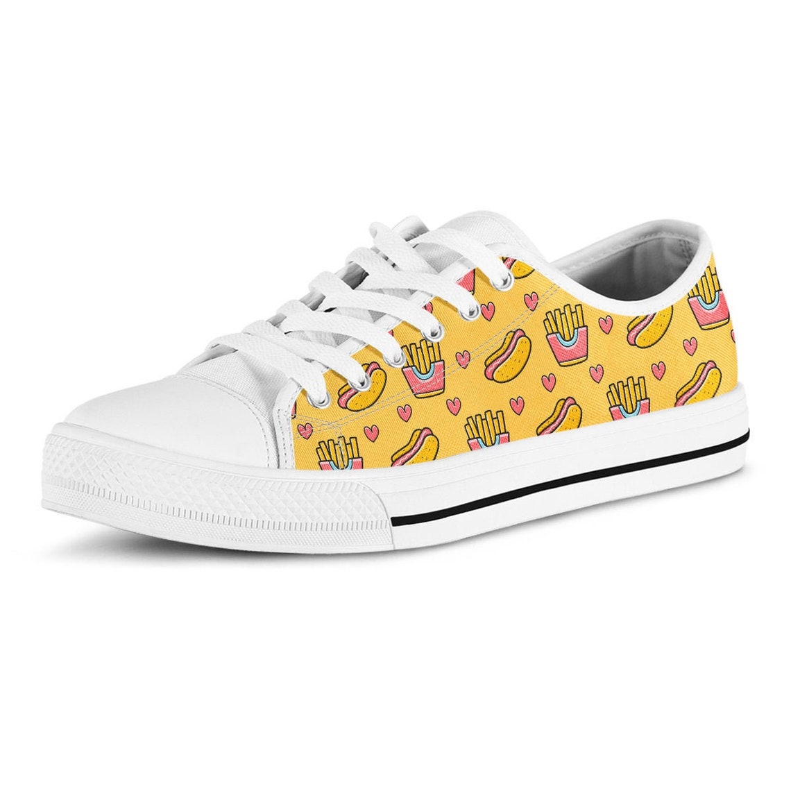 Hot Dog low top Shoes Custom Kawaii Shoes Women Sneakers Etsy