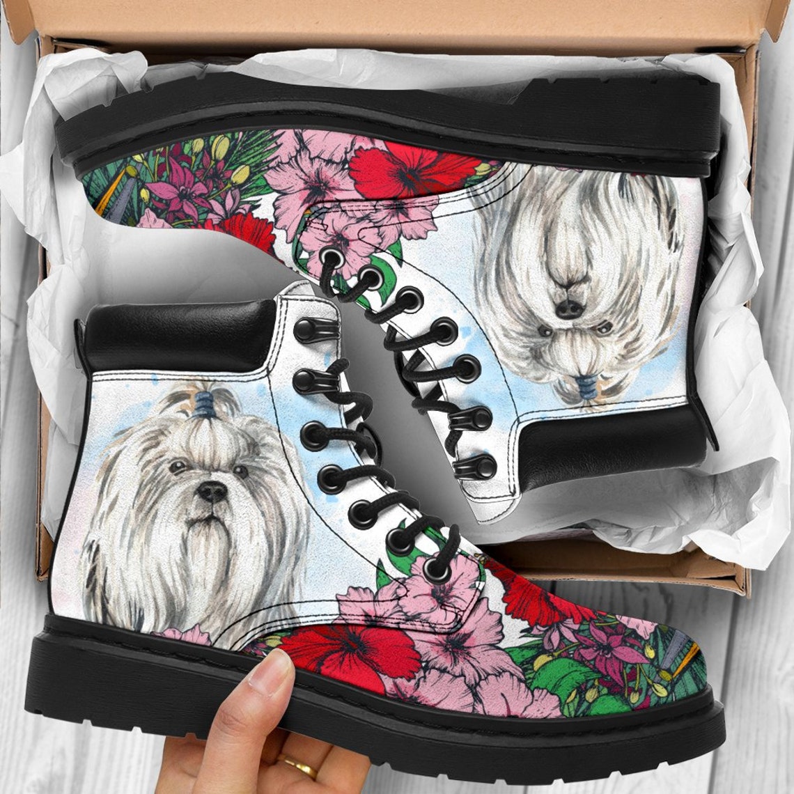 Shih Tzu Boots Shih Tzu Lovers Custom Picture Animal Etsy UK