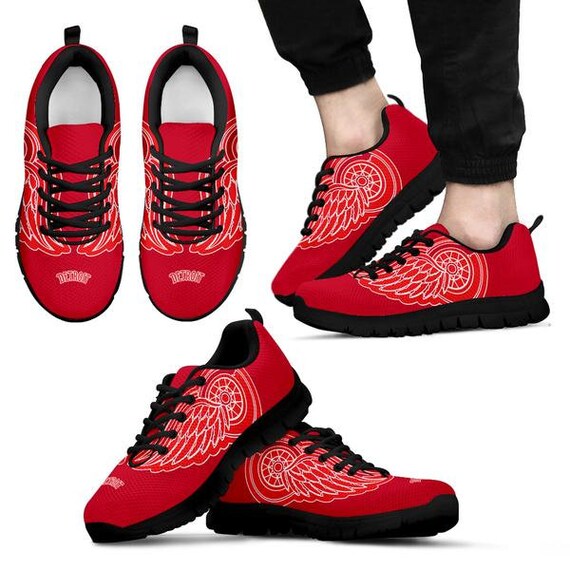 Detroit Red Wings aangepaste thema schoenen sneakers voor - Etsy België
