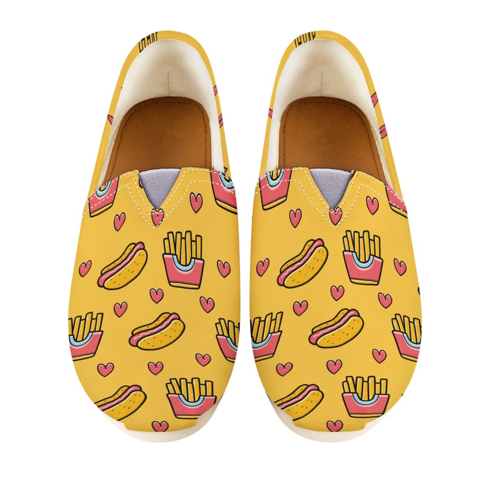 Hot dog Casual Shoes Kawaii Women Casual shoes fast food Etsy