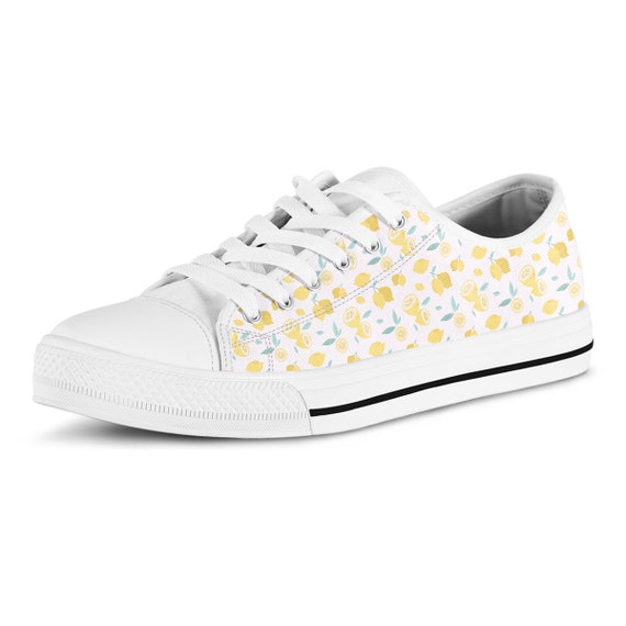 lemon canvas shoes