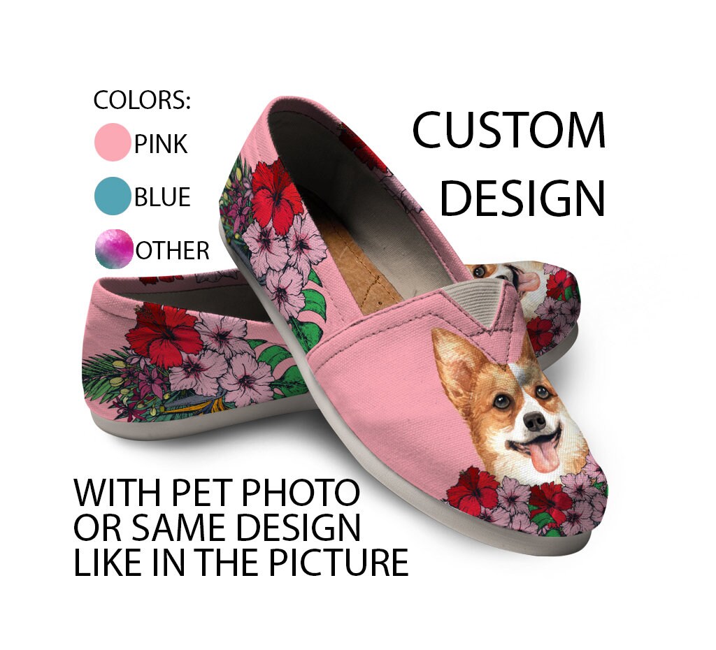 Shoes Custom Picture dog lovers Animal lovers Women Etsy