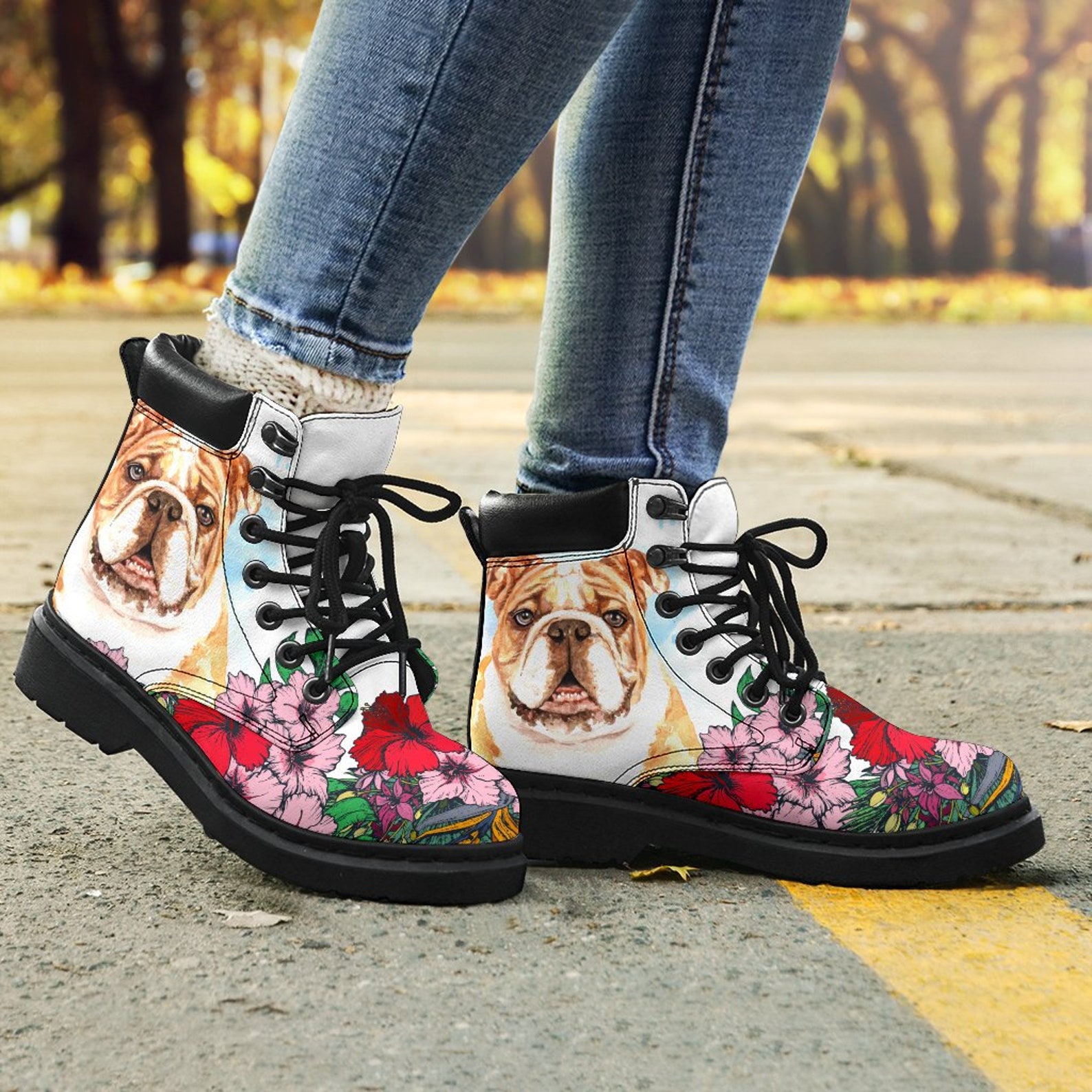 English Bulldog BOOTS English Bulldog Lover Custom Picture Etsy UK