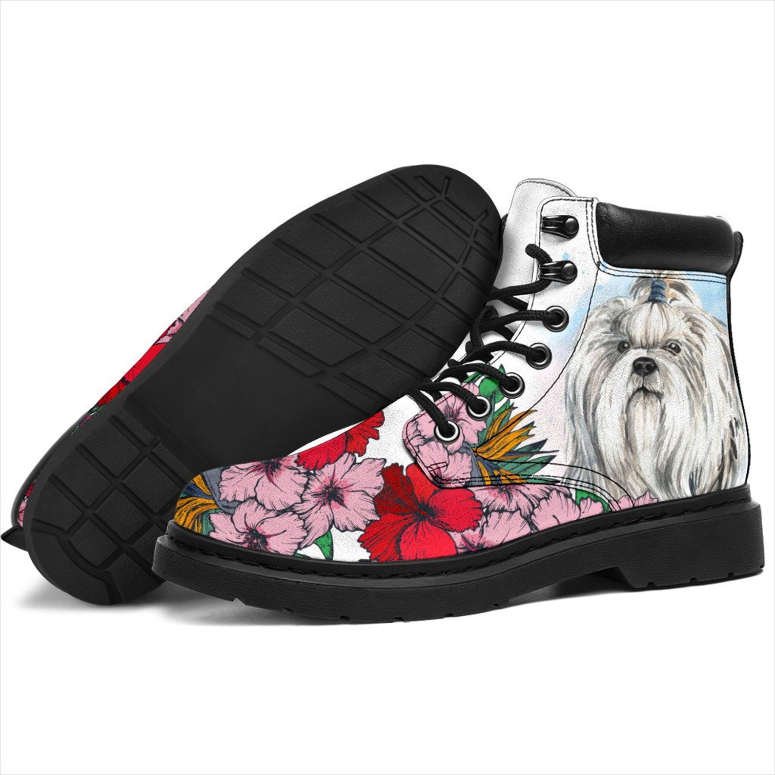 Shih Tzu Boots Shih Tzu Lovers Custom Picture Animal Etsy UK