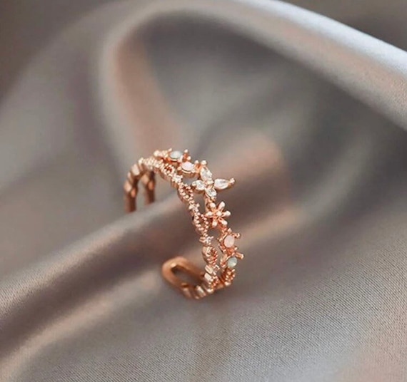 Rose gold deals cuff ring