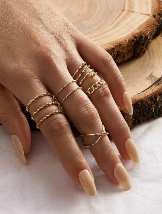 Minimalist ring best sale set