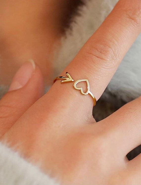 Heart arrow ring deals