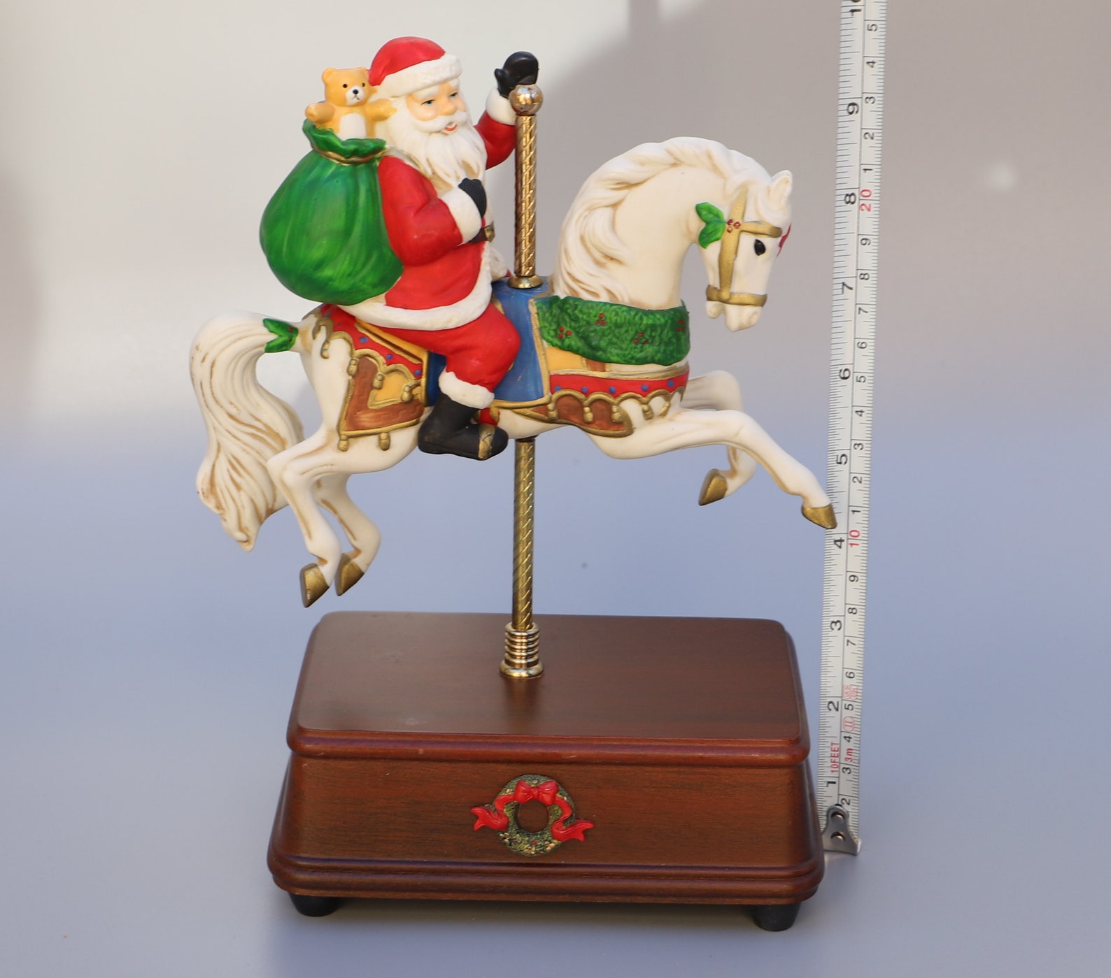 The San Francisco Music Box Company Santa Claus Christmas Carousel Ride