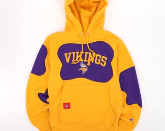 NFL Minnesota Vikings x Cobra Kai Upcycled Reworked Custom Football Hoodie Size S