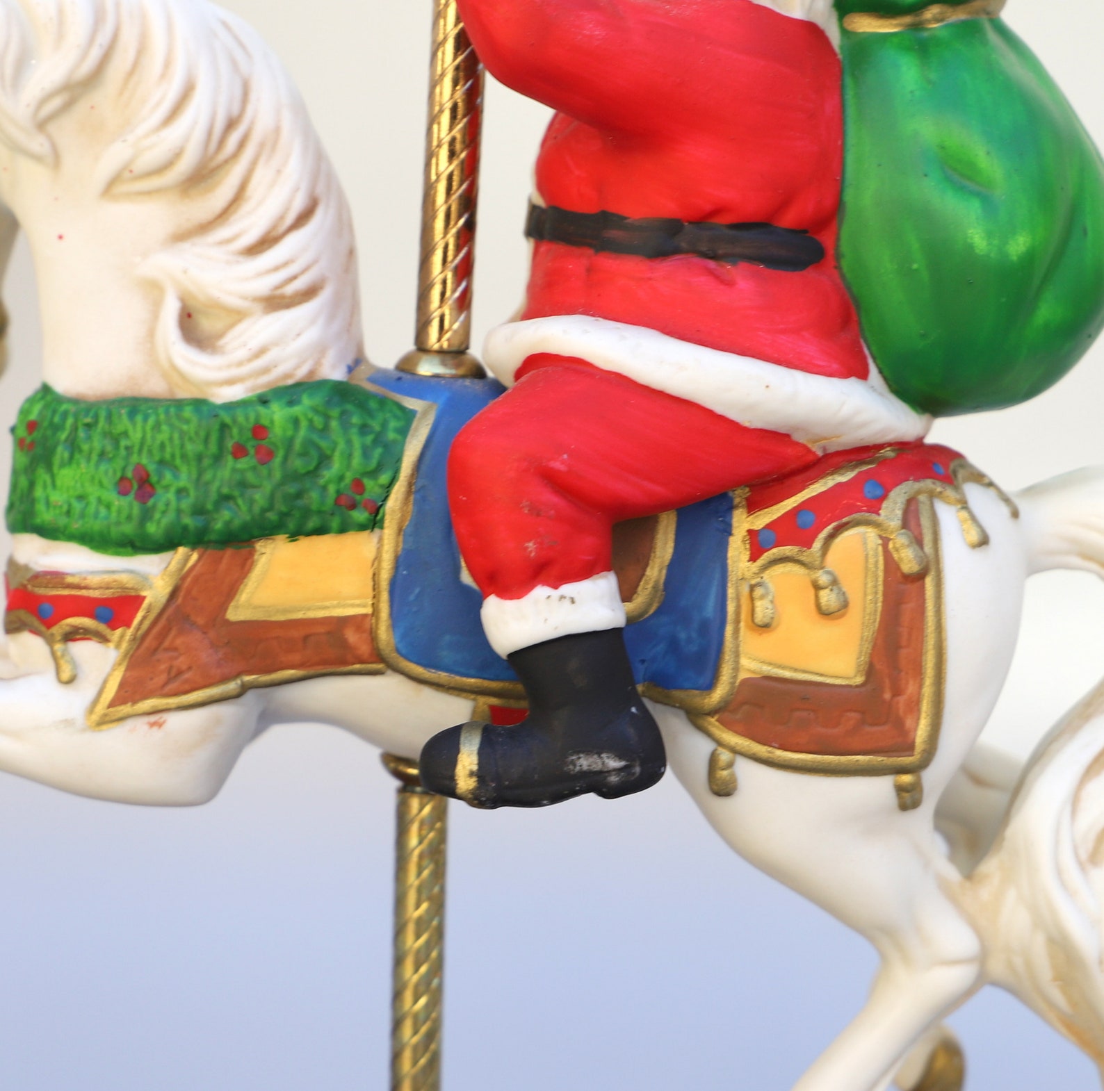 The San Francisco Music Box Company Santa Claus Christmas Carousel Ride