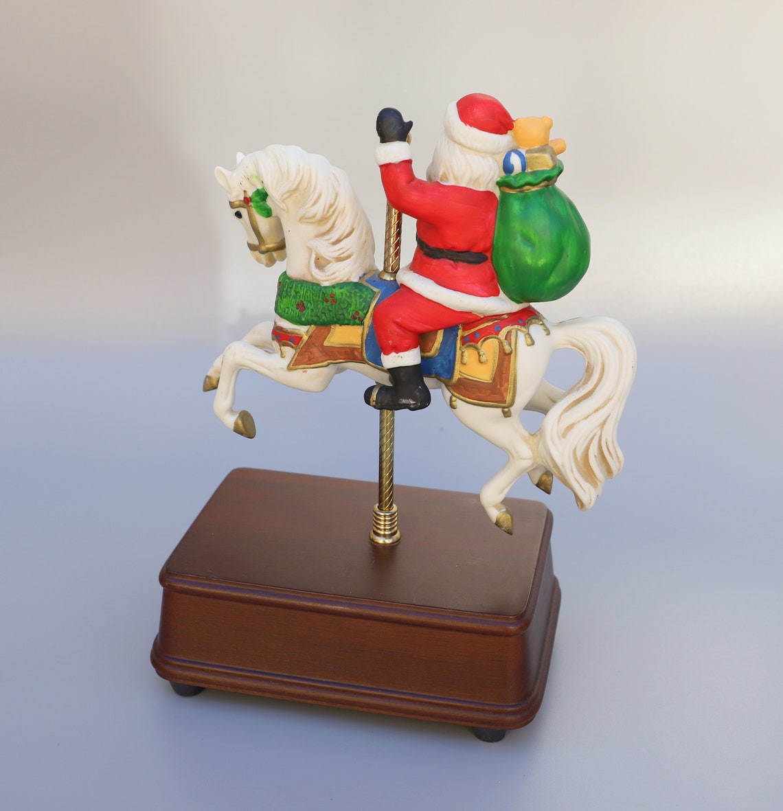 The San Francisco Music Box Company Santa Claus Christmas Carousel Ride