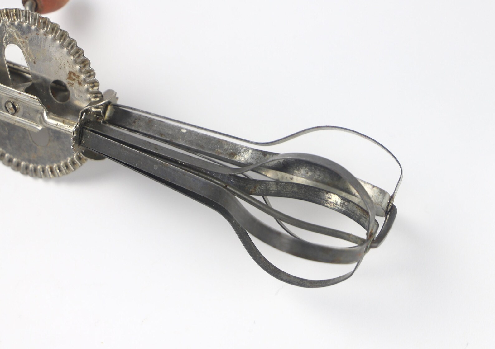 Vintage A&J Egg Beater Hand Crank Red Wooden Handle 12 Etsy