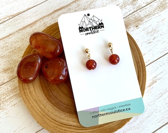 Carnelian Crystal Drop Earrings | Crystal Jewelry, Gifts