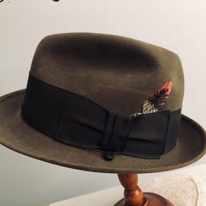 Vintage Dobbs Twenty Fedora: Brown Wool Hat, 1960s, Size 7 1/8 - Etsy