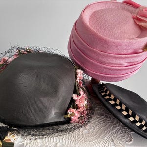 60s Pink Floral Hat - Etsy display picture 1