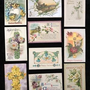 Original Antique Easter Day, Spring Postcards, Vintage Antique Postcards, Some Stamped, Used, 1900s Postcards, Excellent Condition Rare Find