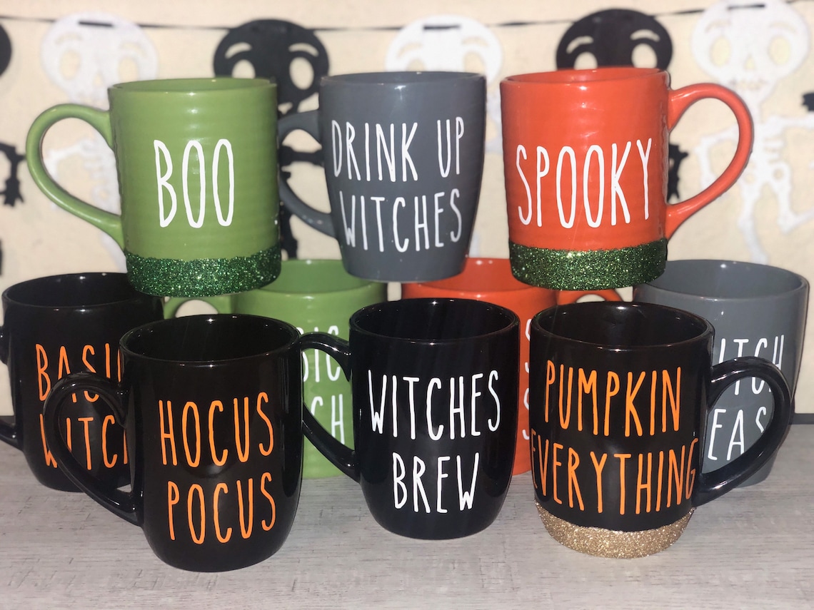 Halloween mugs Etsy