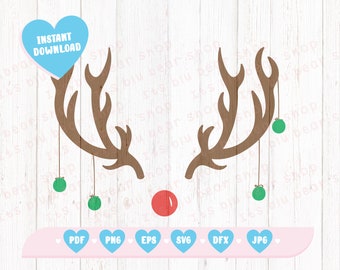 Download Reindeer Antlers Svg Etsy PSD Mockup Templates