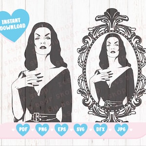 Chica vampiro Svg Descarga digital Dxf Svg Pdf Jpeg Png Eps Vampiro SVG Drácula SVG