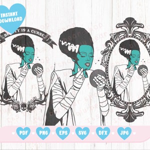 Bride SVG,dead girl Svg, Png, Eps, Halloween Svg Lanchester Svg Make up SVG