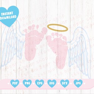 Baby Footprints Svg Geschichte Dateien für Cricut Silhouette Engel Baby Svg Baby Fuß Svg Füße Fußabdruck Svg Baby Fußabdruck Svg geschnitten Dateien