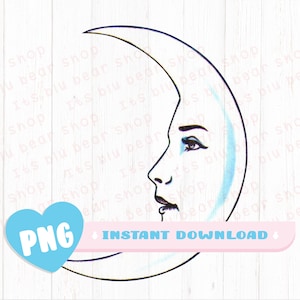 La Luna PNG Mexican Loteria PNG Classic Card Perfect for DTG, Mexican Loteria Card 300dpi Png Only La Luna Transperant background png