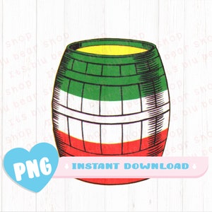 El Barril PNG Mexican Loteria PNG Classic Card Perfect for DTG, Mexican Loteria Card 300dpi Only El Barril Transperant background png