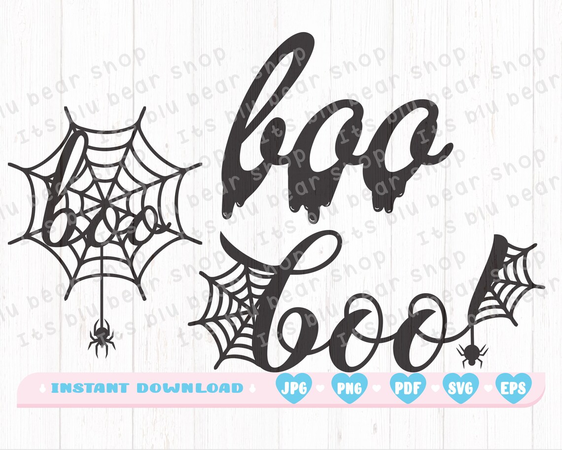 Halloween Bundle SVG Eps Boo SVG Boo SVG File Silhouette - Etsy