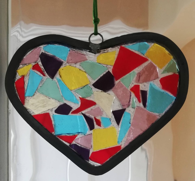 Stained Glass Heart Mosaic Pack