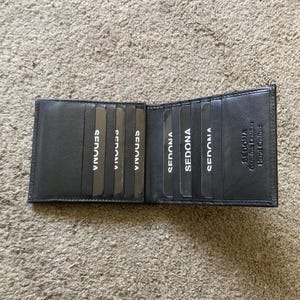 SEDONA® luxury leather bifold wallet with side flap, ample card storage, and  ID window for a polished look