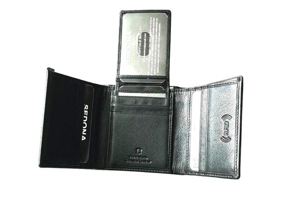 SEDONA® Trifold Leather Wallet with Pullout Flap, RFID Protection, 11 credit card slots, Pullout ID Flap, 3 license windows