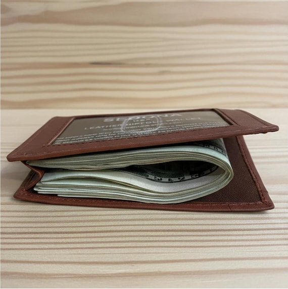 Single Piece  leather Wallet with Gusset
