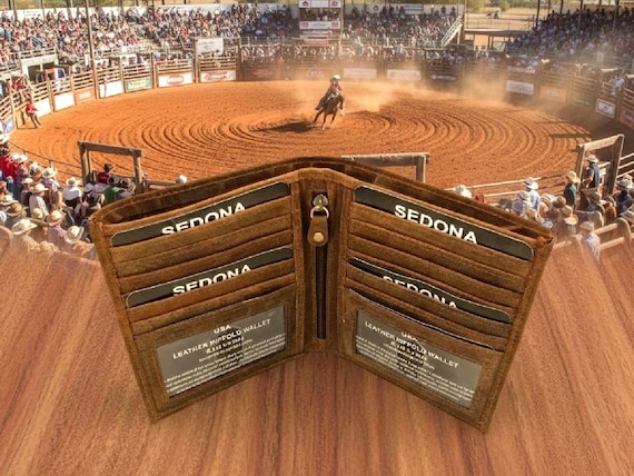 Buffalo Leather Hipster Wallet WITH ZIPPERs