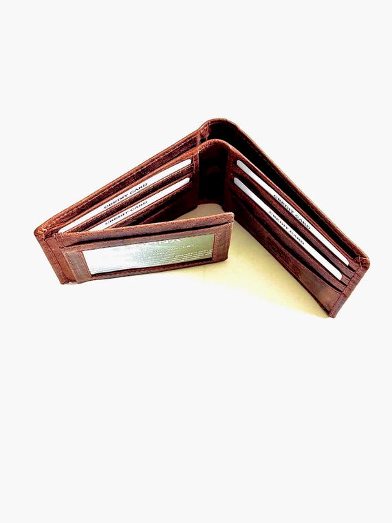 Buffalo Leather Wallet with 2 license Windows