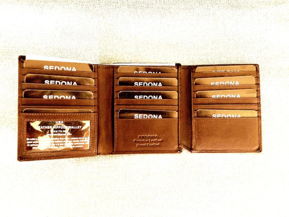 SEDONA® Leather Hipster Trifold Wallet, Brown
