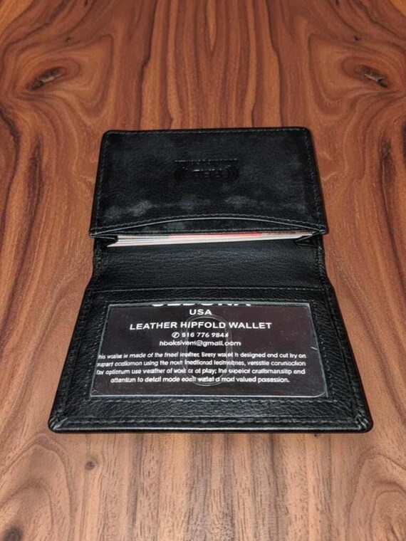 Leather Business Card Holder RFID Protected