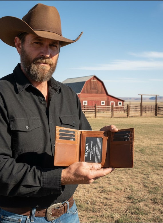 Full Grain Cowhide Leather Trifold Wallet